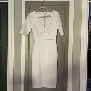 Bisou bisou white body con dress